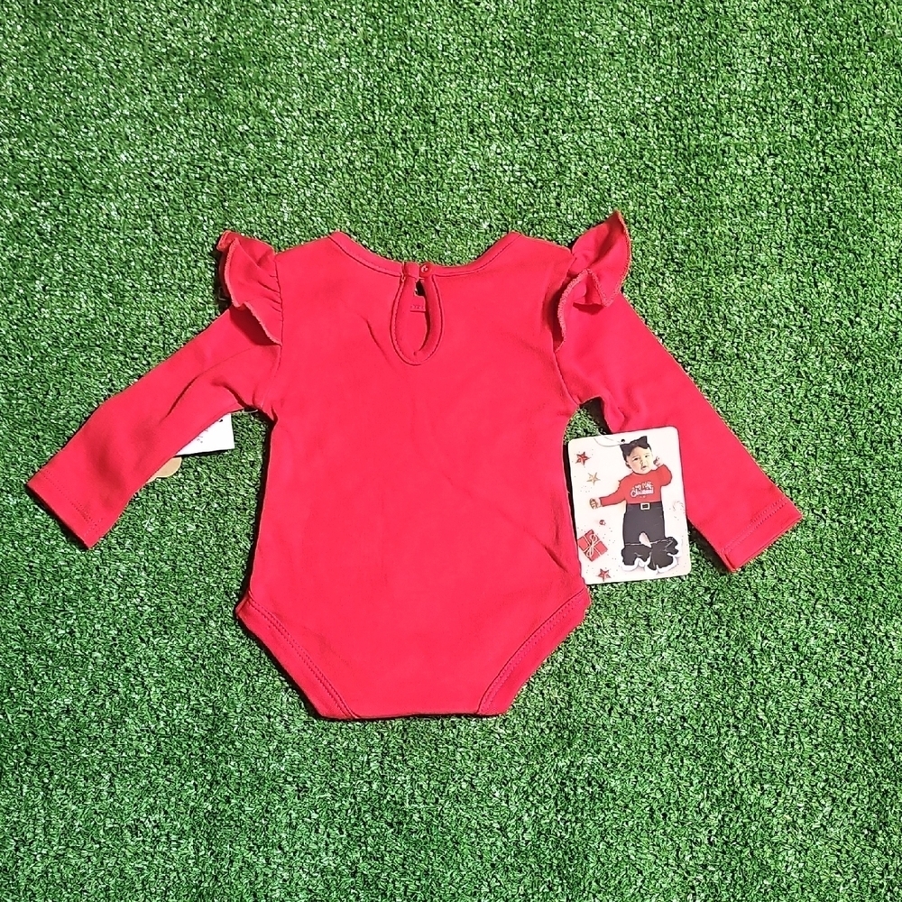 Baby Essentials Festive Red Christmas Bodysuit - Picture 4 of 6